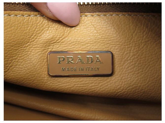 BORSA PRADA DAINO BOX BR0093 A SPALLA IN PELLE GRANULATA ARANCIO HOBO BAG Arancione - vista 8