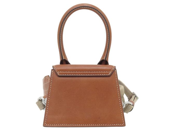 NUOVA BORSA A SPALLA JACQUEMUS LE CHIQUITO MINI 215BA01 IN PELLE Marrone - vista 2