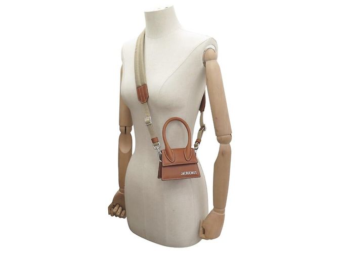 NUOVA BORSA A SPALLA JACQUEMUS LE CHIQUITO MINI 215BA01 IN PELLE Marrone - vista 6