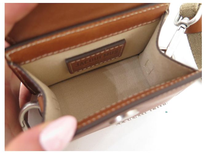 NUOVA BORSA A SPALLA JACQUEMUS LE CHIQUITO MINI 215BA01 IN PELLE Marrone - vista 8