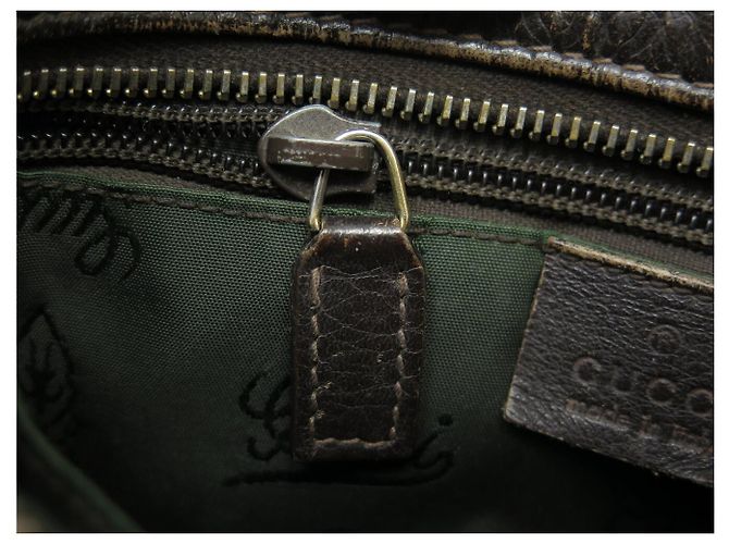 BORSA MESSENGER GUCCI 201538 PELLE GUCCISSIMA MARRONE BORSA A TRACCOLA - vista 10