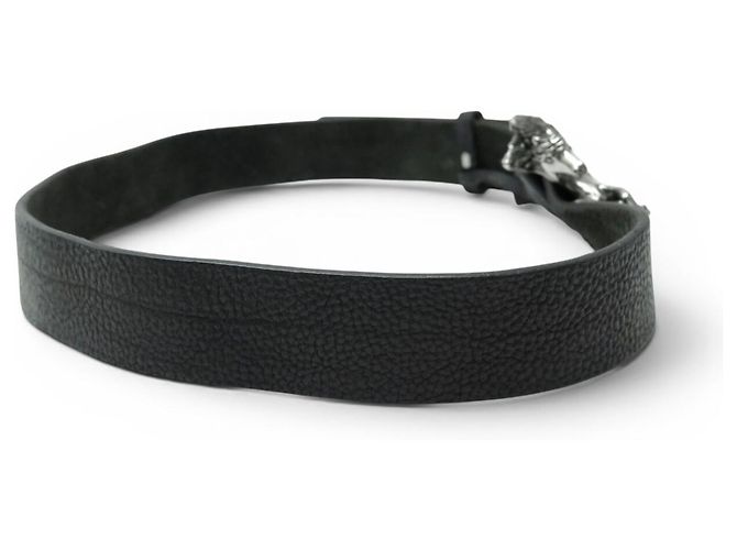 GUCCI BOUCLE PEGASUS 256262 T90 KORNLEDER GÜRTEL SCHWARZ - Ansicht 4