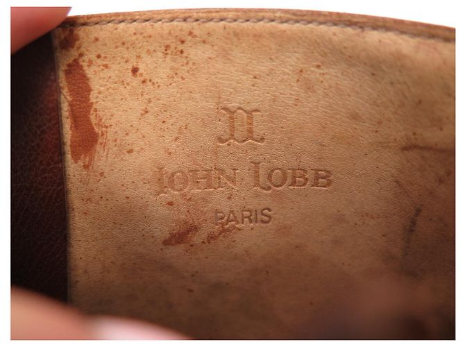 STIVALETTI JOHN LOBB MORTON 11.5 45 IN PELLE MARRONE - vista 12