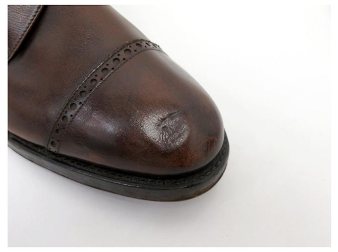 STIVALETTI JOHN LOBB MORTON 11.5 45 IN PELLE MARRONE - vista 15