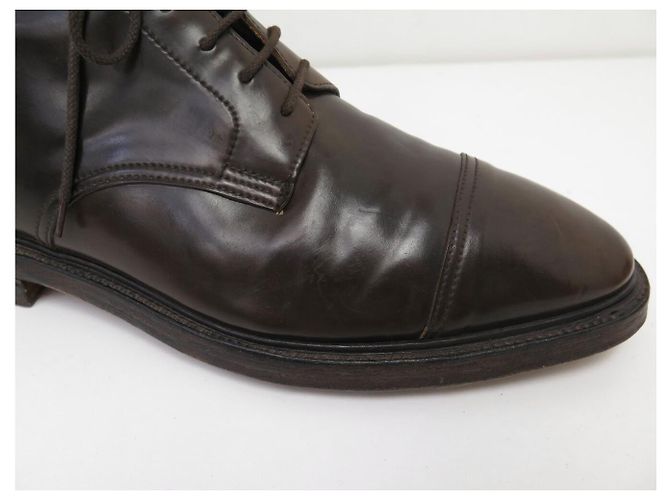 Autre Marque STIVALETTI CROCKETT & JONES HARLECH 10.5E in pelle cordovan Marrone - vista 11