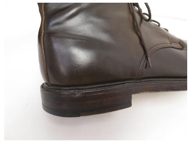 Autre Marque STIVALETTI CROCKETT & JONES HARLECH 10.5E in pelle cordovan Marrone - vista 13