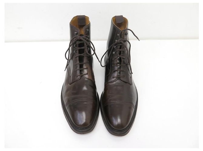Autre Marque STIVALETTI CROCKETT & JONES HARLECH 10.5E in pelle cordovan Marrone - vista 8