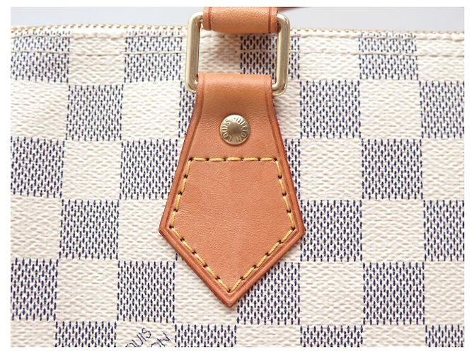 BORSA LOUIS VUITTON SPEEDY 30 TOILE DAMIER AZUR N41370 HAND BAG PURSE Bianco - vista 16