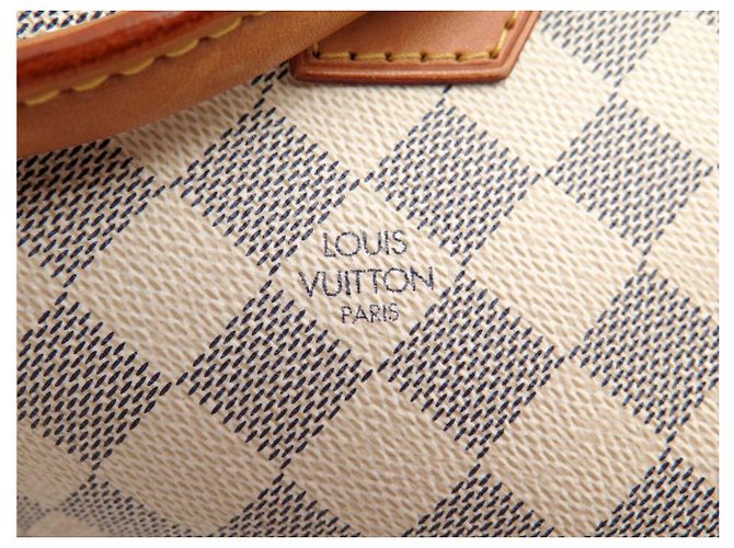 BORSA LOUIS VUITTON SPEEDY 30 TOILE DAMIER AZUR N41370 HAND BAG PURSE Bianco - vista 9