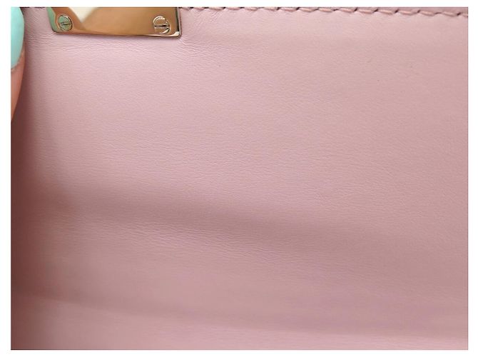 BORSA A SPALLA VALENTINO ROCKSTUD GLAM LOCK MEDIUM IN PELLE ROSA - vista 14