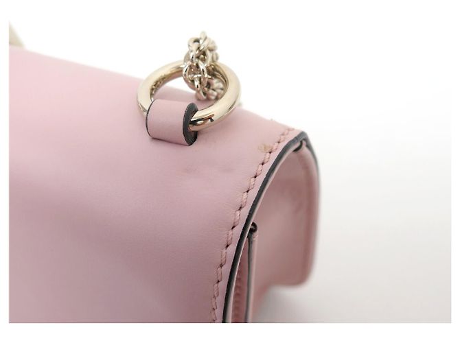 BORSA A SPALLA VALENTINO ROCKSTUD GLAM LOCK MEDIUM IN PELLE ROSA - vista 16