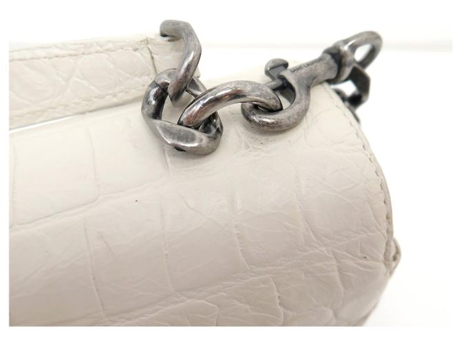 Yves Saint Laurent BORSA SAINT LAURENT COLLEGE MEDIUM CHAIN 428101 PELLE EFFETTO CROCO Crudo - vista 15