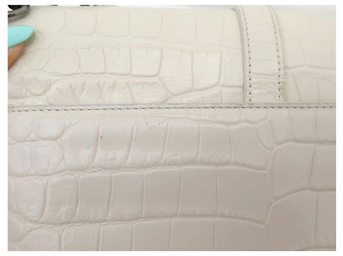 Yves Saint Laurent BORSA SAINT LAURENT COLLEGE MEDIUM CHAIN 428101 PELLE EFFETTO CROCO Crudo - vista 17