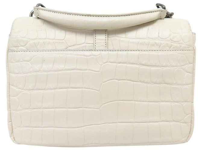 Yves Saint Laurent BORSA SAINT LAURENT COLLEGE MEDIUM CHAIN 428101 PELLE EFFETTO CROCO Crudo - vista 2