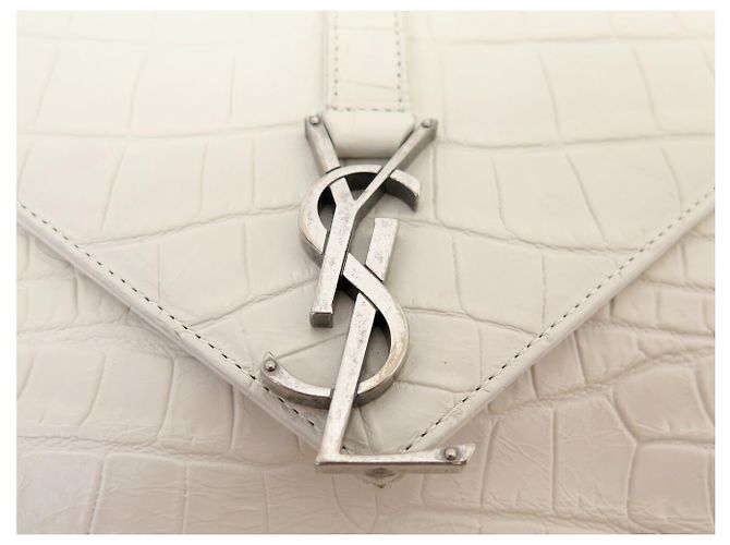 Yves Saint Laurent BORSA SAINT LAURENT COLLEGE MEDIUM CHAIN 428101 PELLE EFFETTO CROCO Crudo - vista 4