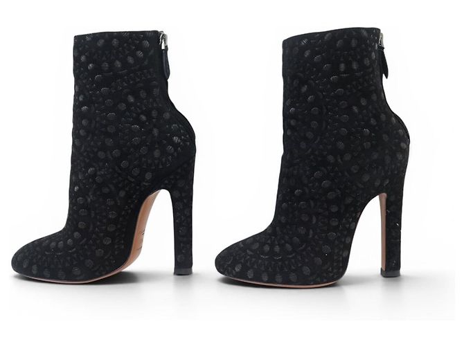 Alaïa NOVO ALAIA BOTAS CURTAS BLACK DEER CAMURÇA 37.5 PRETO - vista 2