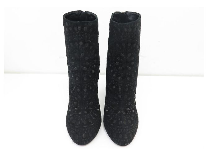 Alaïa NOVO ALAIA BOTAS CURTAS BLACK DEER CAMURÇA 37.5 PRETO - vista 9