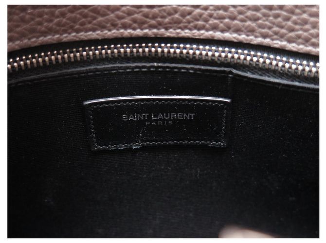 Jour NUOBA BORSA SAINT LAURENT CLASSIC DAY BAG SMALL 355153 TRACULLA Grigio - vista 11
