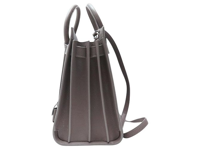 Jour NUOBA BORSA SAINT LAURENT CLASSIC DAY BAG SMALL 355153 TRACULLA Grigio - vista 4