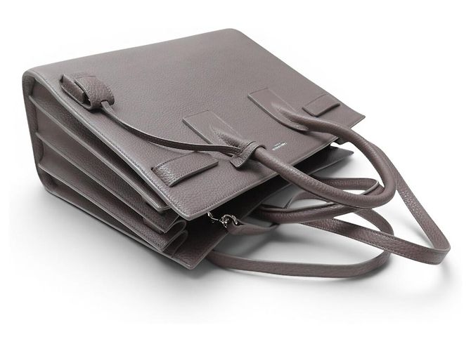 Jour NUOBA BORSA SAINT LAURENT CLASSIC DAY BAG SMALL 355153 TRACULLA Grigio - vista 6