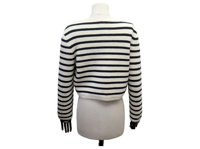 Céline NEUER CELINE CARDIGAN JACKE GESTREIFT 2A98S570P S 36 Wolle - Ansicht 3