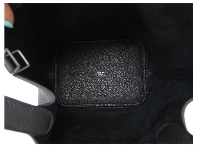 Hermès NUEVO BOLSO HERMES PICOTIN 18 SO NEGRO DE CUERO TAURILLON CLEMENCE TOTE - vista 10