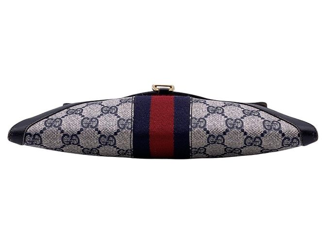 Gucci Vintage Blue Monogram Canvas Ophidia Clutch Envelope Bag Blau - Ansicht 4