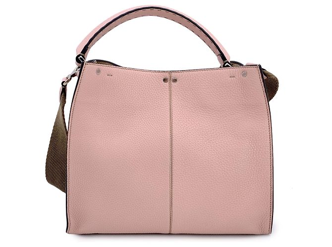 Fendi Borsa Selleria Pink Leather Peekaboo X-Lite Medium Rosa - vista 3