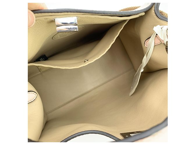 Fendi Borsa Selleria Pink Leather Peekaboo X-Lite Medium Rosa - vista 5