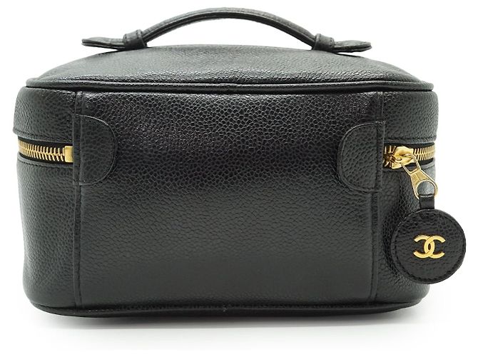 Chanel Beauty case vintage anni 90 in pelle nera Nero - vista 2