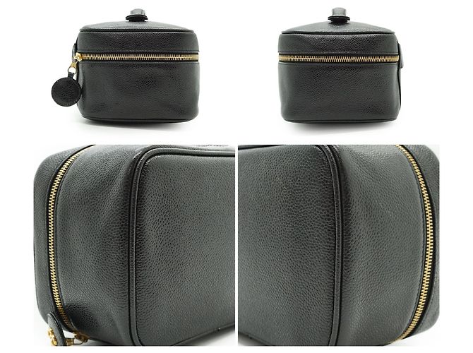 Chanel Beauty case vintage anni 90 in pelle nera Nero - vista 5