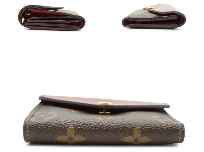 Louis Vuitton Portafoglio Compatto Zoe in Monogram Canvas Bordò - vista 3