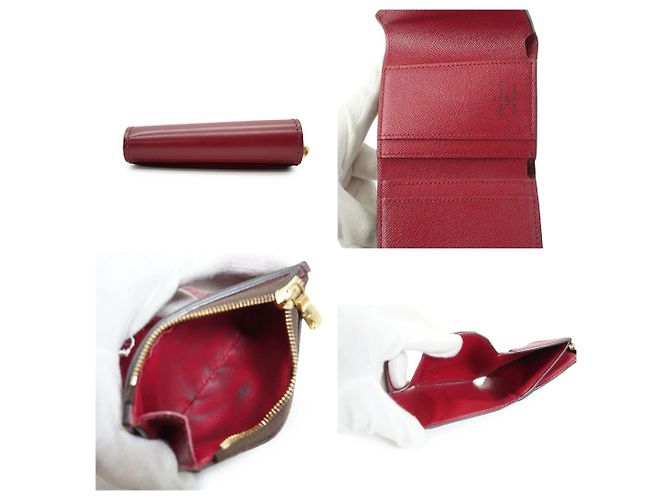 Louis Vuitton Portafoglio Compatto Zoe in Monogram Canvas Bordò - vista 6