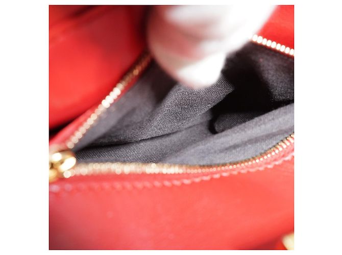 Fendi Mini borsa Peekaboo in pelle nappa rossa con tracolla Rosso - vista 7