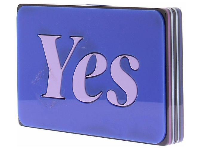 Autre Marque Clutch YAZBUKEY Yes No Blu in Plastica - vista 2