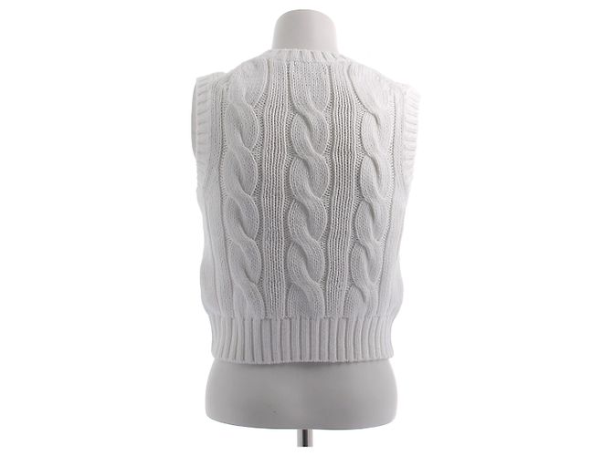 Polo Ralph Lauren Pull sans manches blanc - vue 2