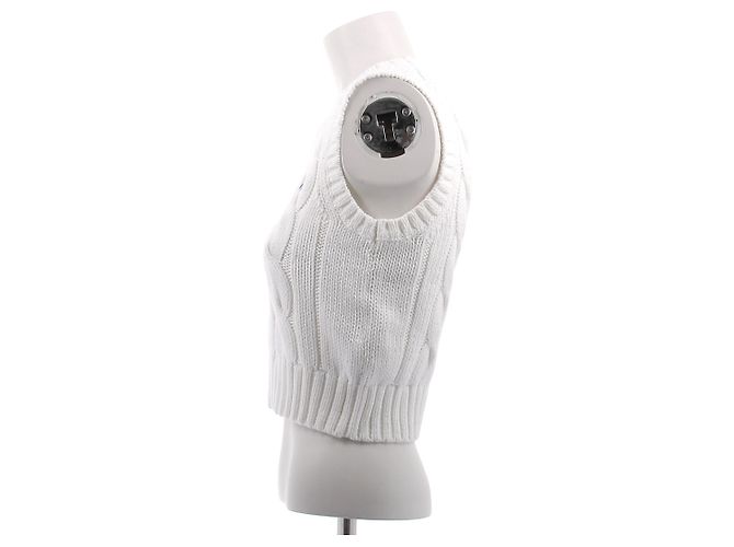 Polo Ralph Lauren Pull sans manches blanc - vue 3