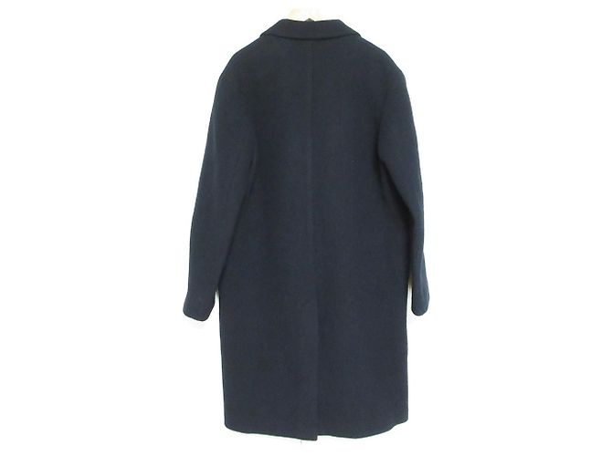Autre Marque Abrigo Chesterfield ATON AIR DOUBLE MELTON de lana Azul Azul marino - vista 2