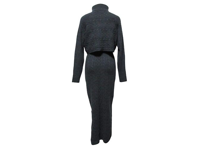 Autre Marque AllSaints MURIEL DRESS Kleid Kleid Braun Anthrazitgrau - Ansicht 2
