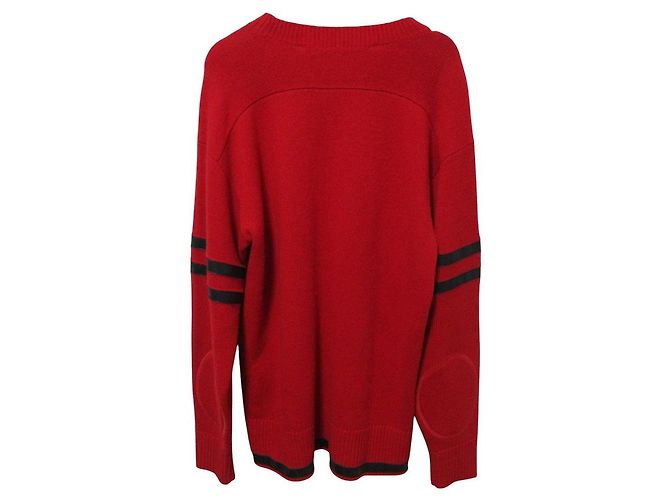 Strickpullover im Football-Stil Coach Champion Kollaboration Rot - Ansicht 2