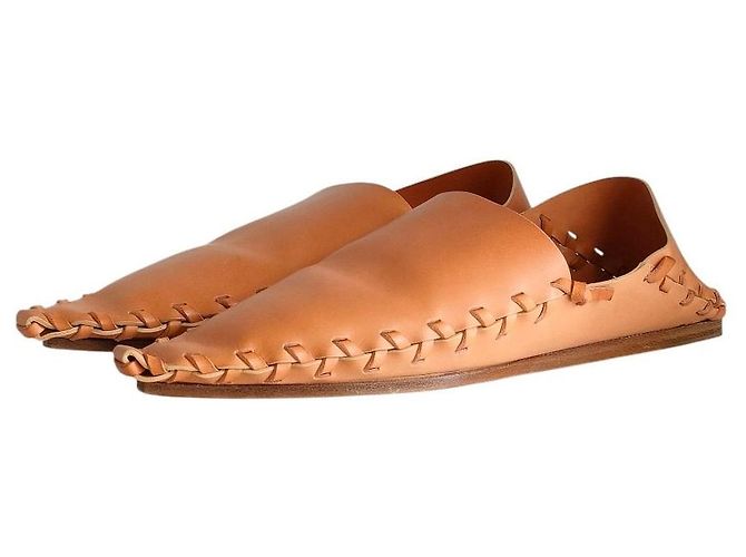 Mocassini flat in pelle Jil Sander Bronzo Cammello - vista 2