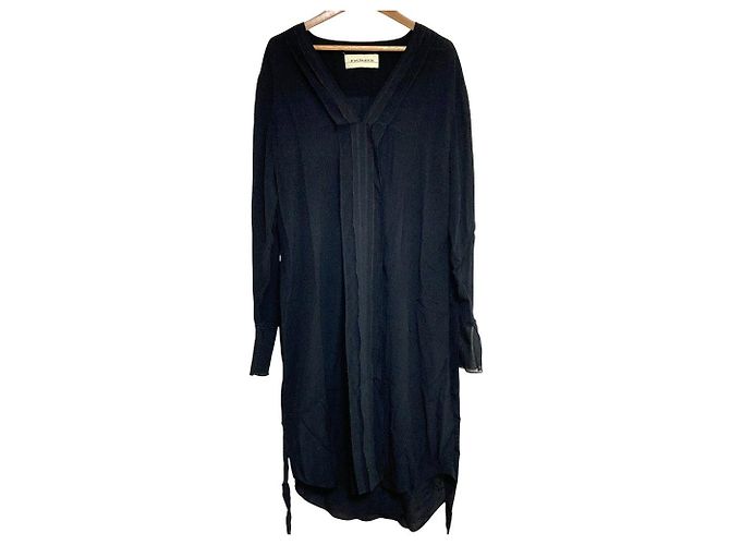 Autre Marque V-Ausschnitt Kleid BY MALENE BIRGER Schwarz - Ansicht 3