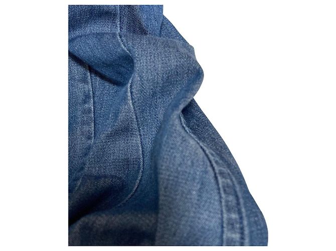Autre Marque Camisa de chambray Bagutta Azul - vista 6
