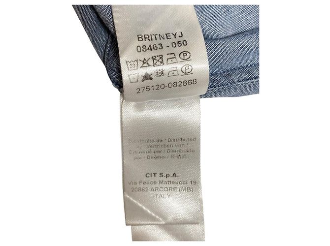 Autre Marque Camisa de chambray Bagutta Azul - vista 8