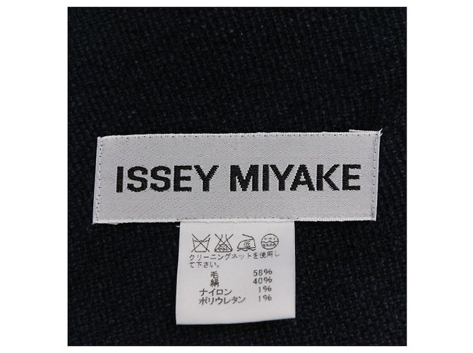 Cappotto ISSEY MIYAKE Tachimigi con cappuccio in misto seta e bretelle Blu Blu navy - vista 14