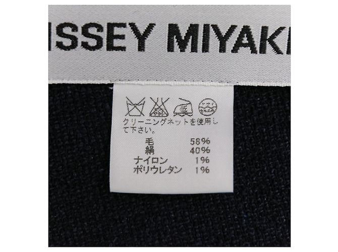 Cappotto ISSEY MIYAKE Tachimigi con cappuccio in misto seta e bretelle Blu Blu navy - vista 15
