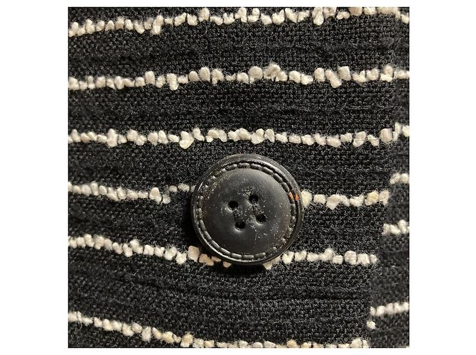 Autre Marque Chaqueta Leur Logette Border Tweed Negro - vista 11