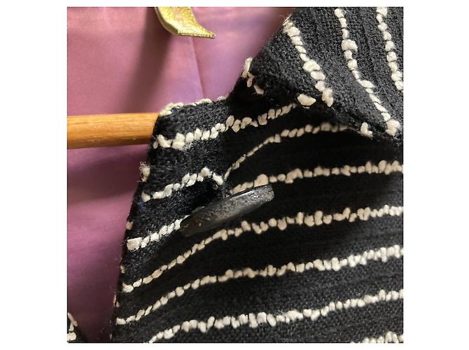 Autre Marque Chaqueta Leur Logette Border Tweed Negro - vista 9