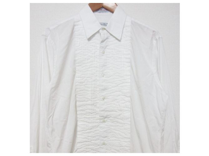 Camicia Christian Dior con pieghe Bianco - vista 3
