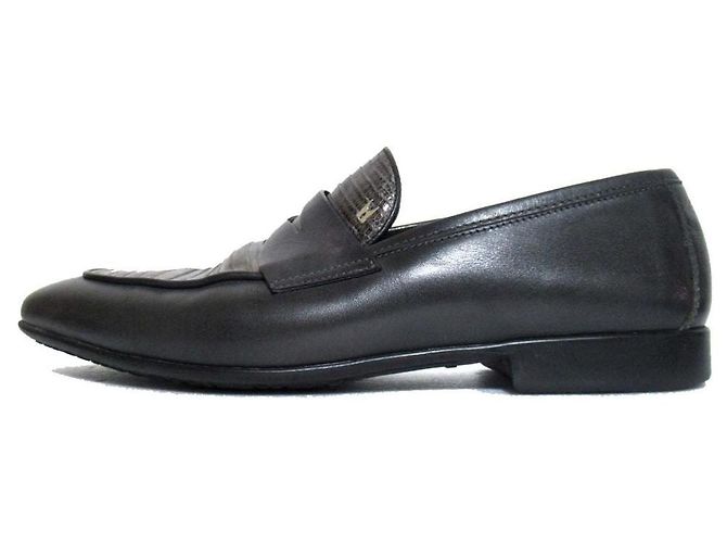 Autre Marque Mocassino in pelle Moreschi Marrone Grigio antracite - vista 2